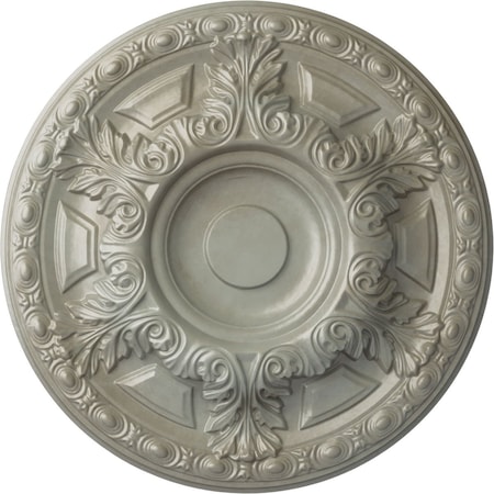 Ekena Millwork Granada Ceiling Medallion (Fits Canopies up to 7 1/8"), Hand-Painted Flash Gold, 23 1/2"OD x 2 3/4"P CM24GAFLS